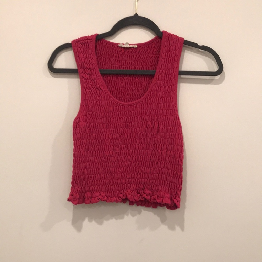 smocked tank top